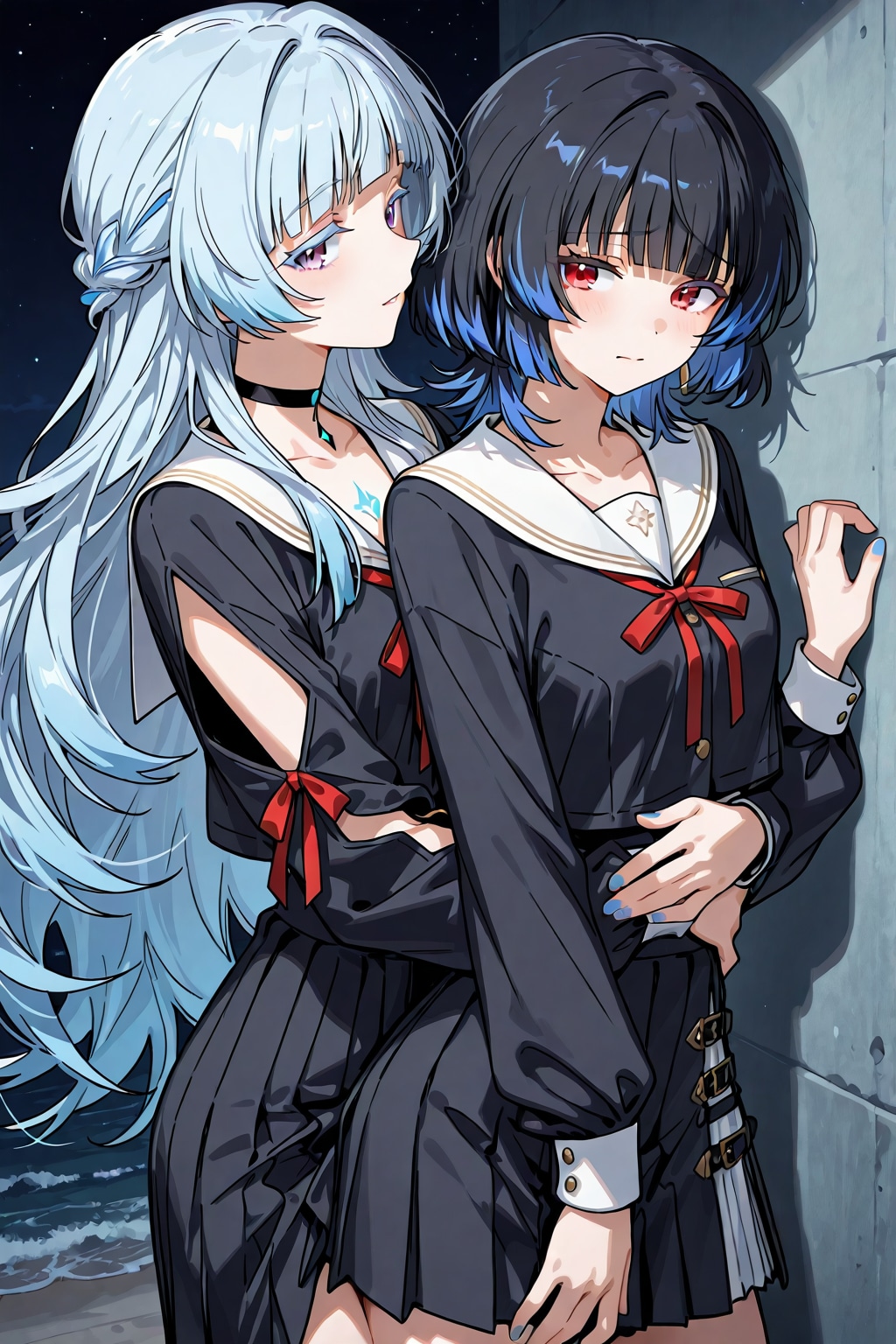 混ざっちゃった二人　2 | の人気AIイラスト・グラビア