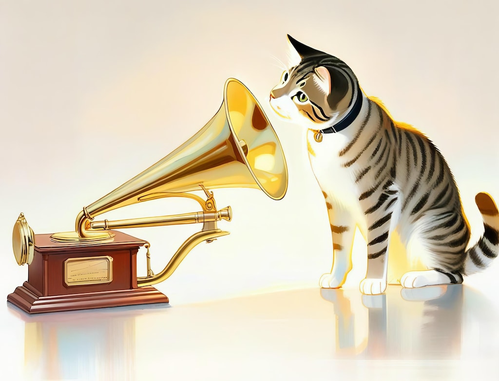 猫も音楽聴くよ
