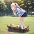 公園の遊具で楽しむ元気っ子 6枚目