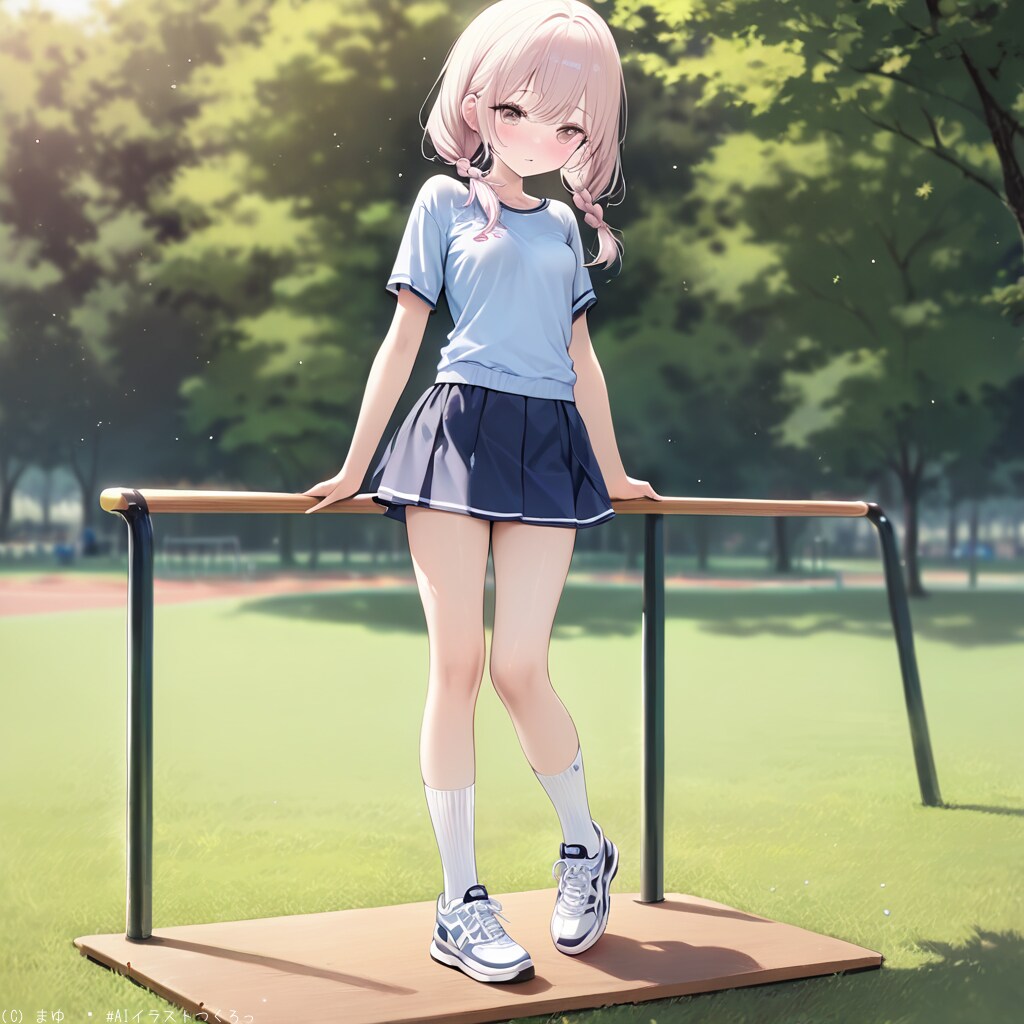 公園の遊具で楽しむ元気っ子