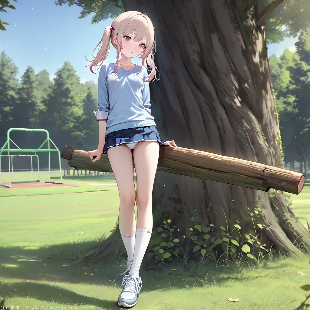 公園の遊具で楽しむ元気っ子