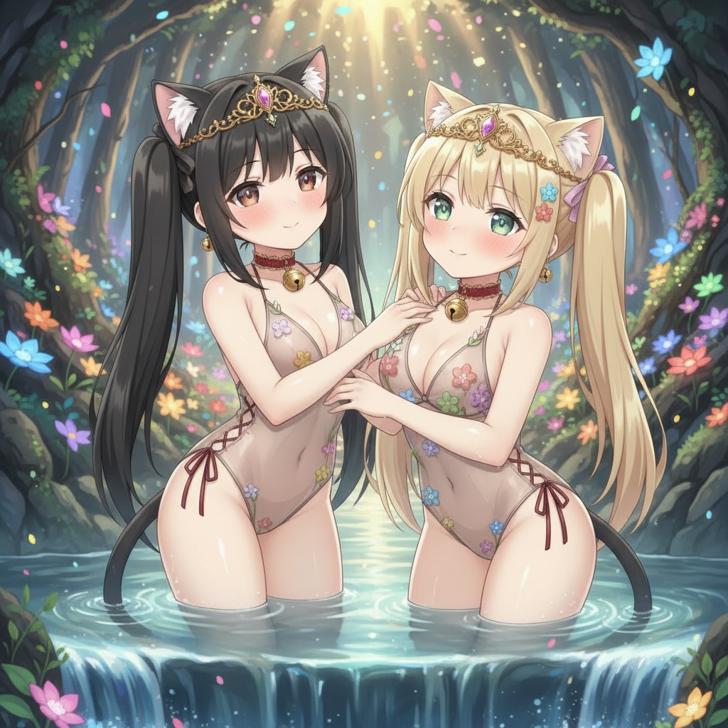 黒ツイにゃん。金ツイにゃん