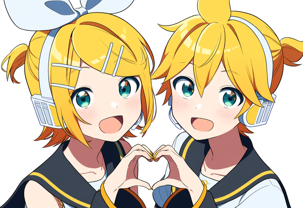 ボカロ　鏡音レン・リン　二人でハート