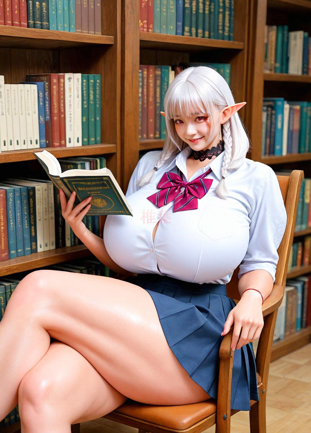 エルフな女の子の読書？