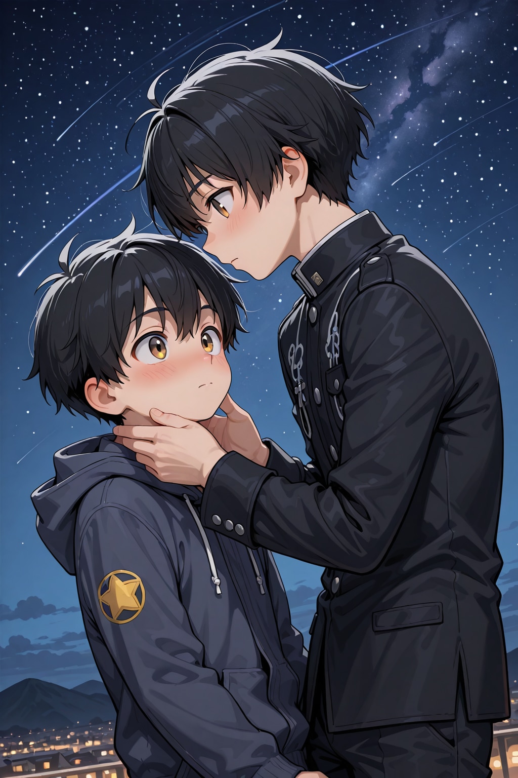 星空の下で