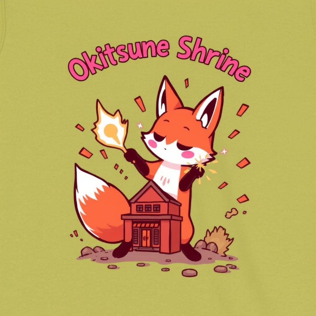 オキツネ神社Tシャツ