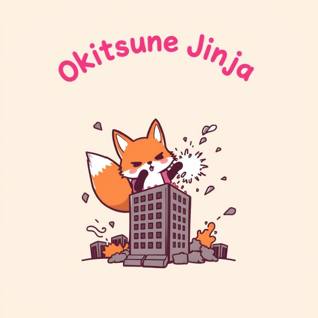 オキツネ神社Tシャツ