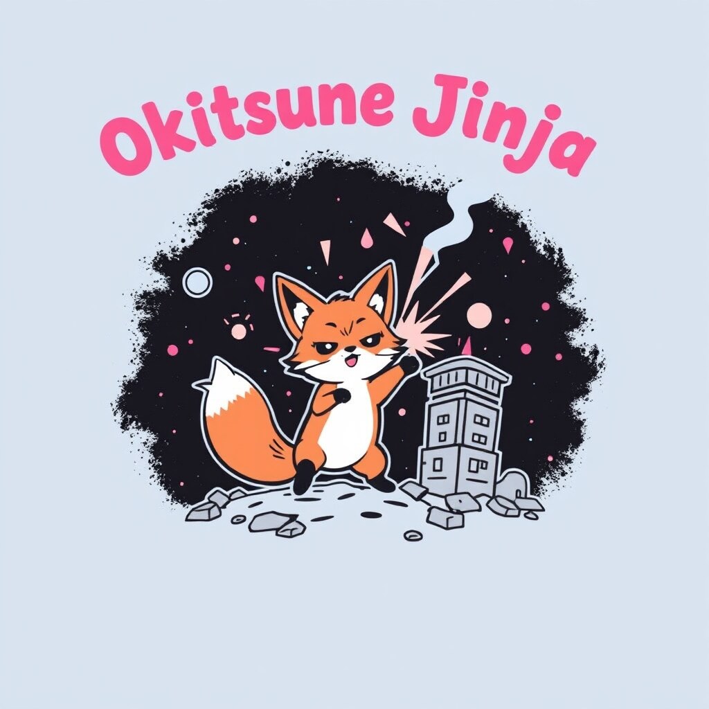 オキツネ神社Tシャツ