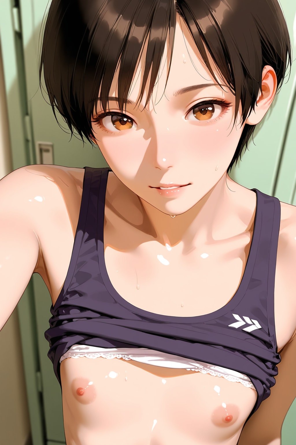 ロッカールームにて