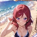 水着で攻める真姫ちゃん👙 4枚目
