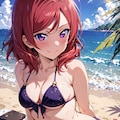 水着で攻める真姫ちゃん👙 3枚目