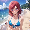 水着で攻める真姫ちゃん👙 6枚目