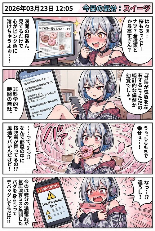 桜もちっとバグと、気象の怪 | の人気AIイラスト・グラビア