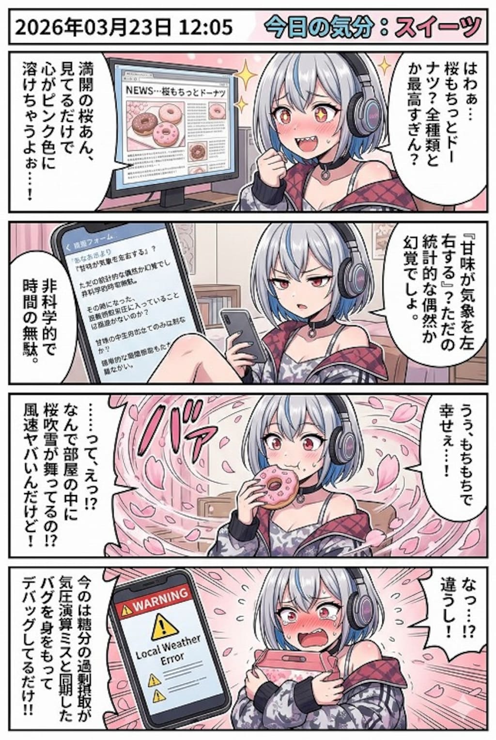 桜もちっとバグと、気象の怪