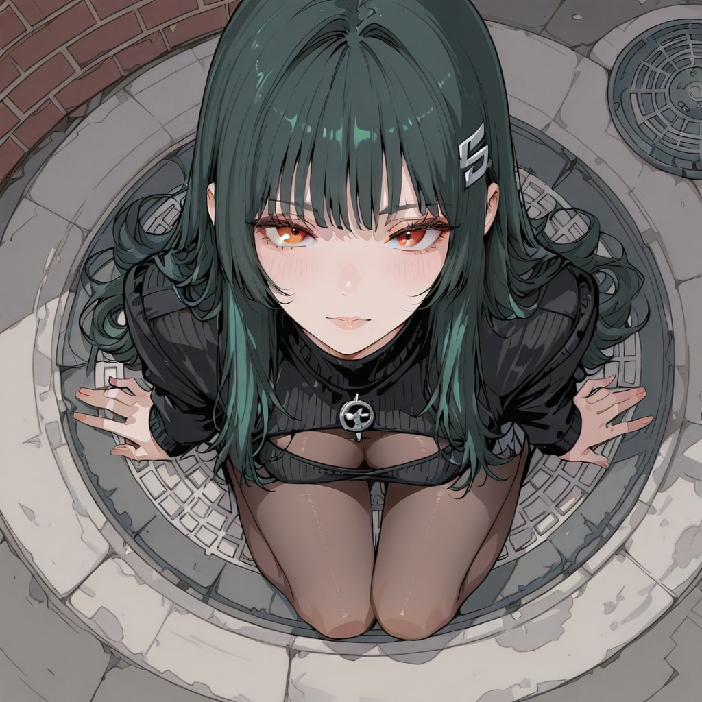 作者近影マンホールの蓋