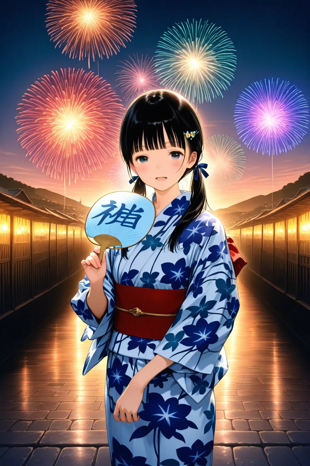 花火と次女ちゃん🌕✨