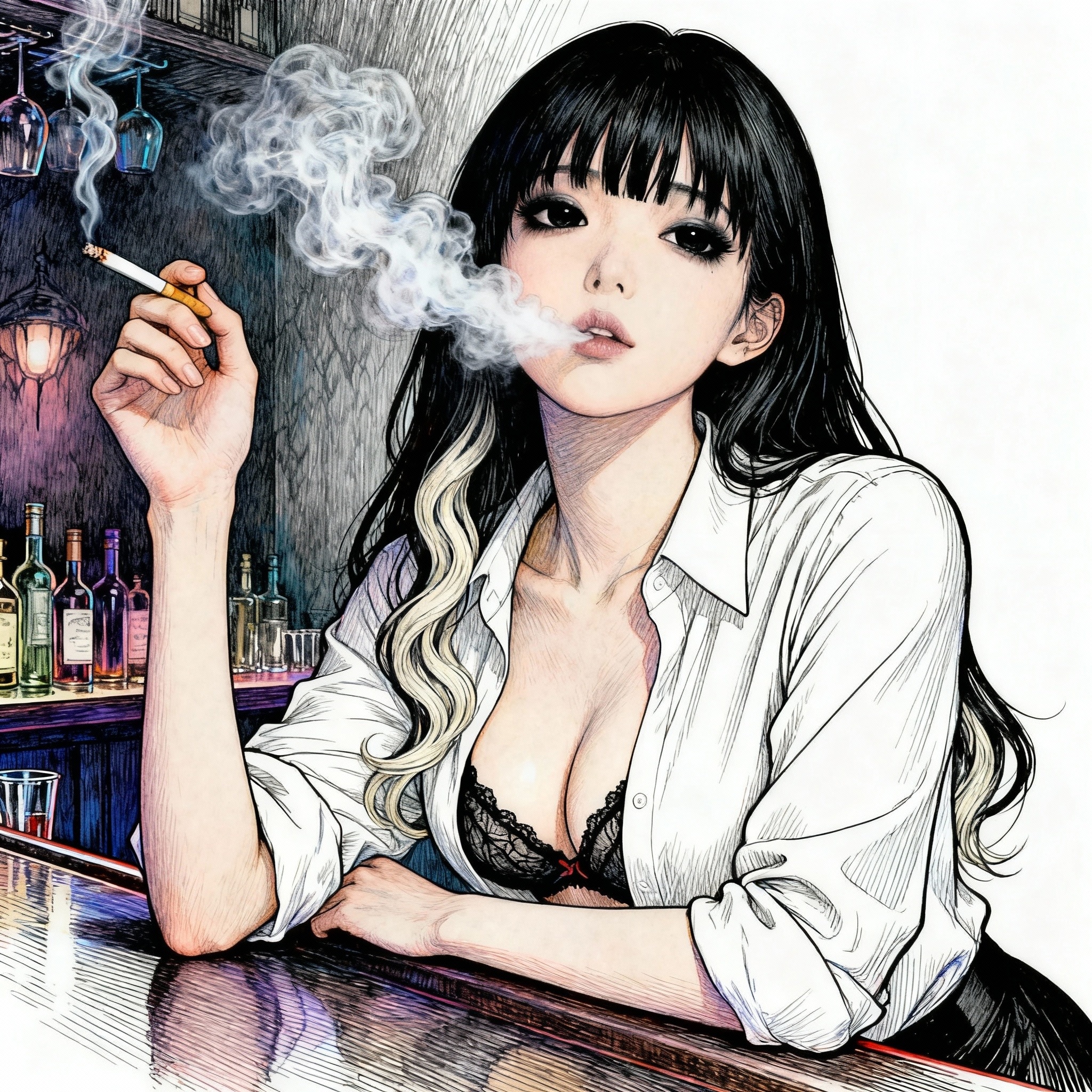 煙草 | の人気AIイラスト・グラビア