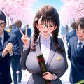 巨乳ちゃん達の卒業式 4枚目