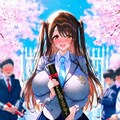 巨乳ちゃん達の卒業式 3枚目