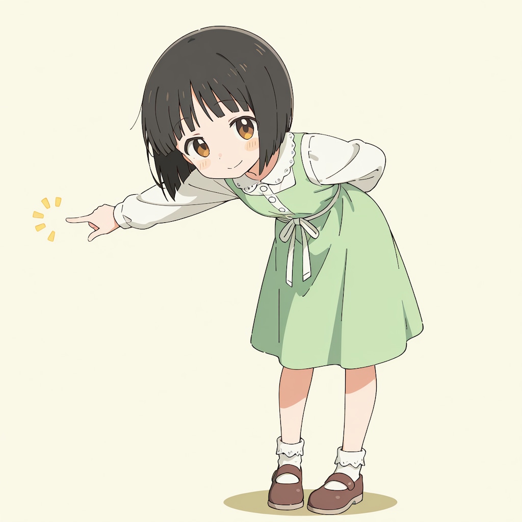 指さし女の子
