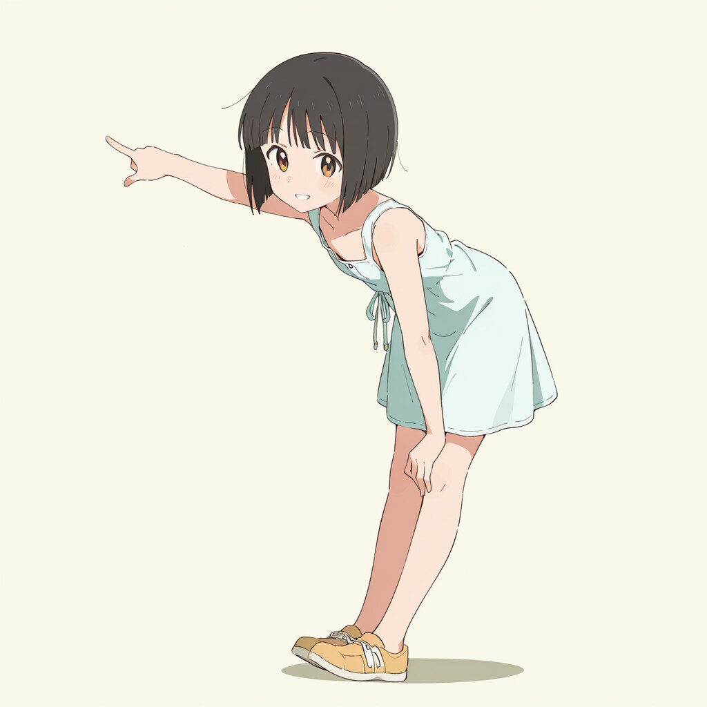 指さし女の子