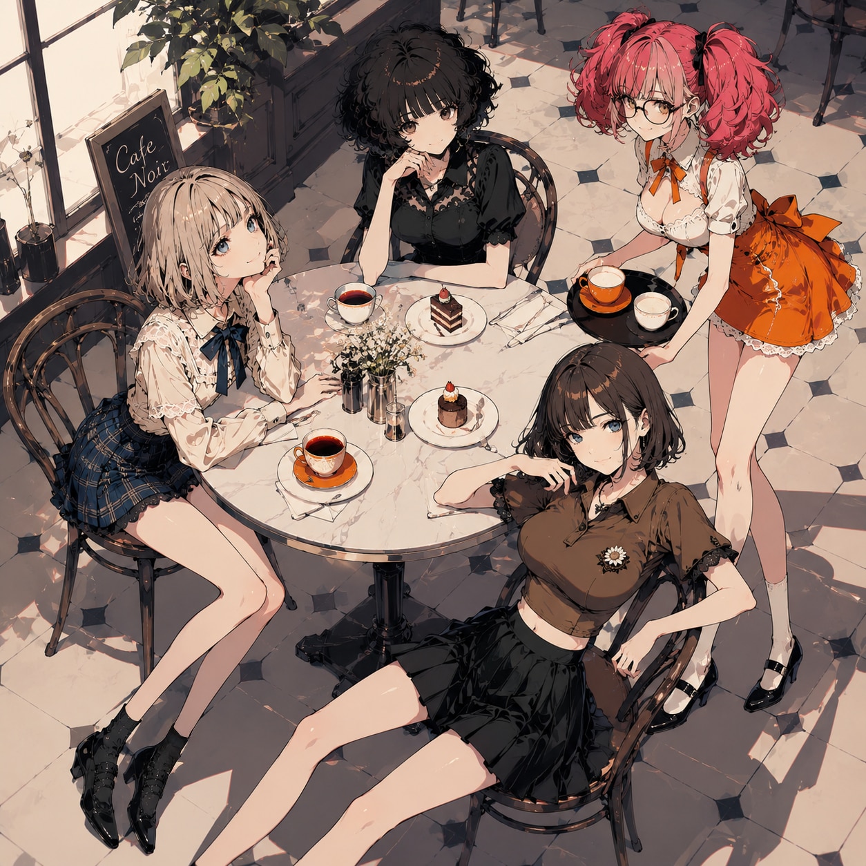 リゾート地のおしゃれカフェにて