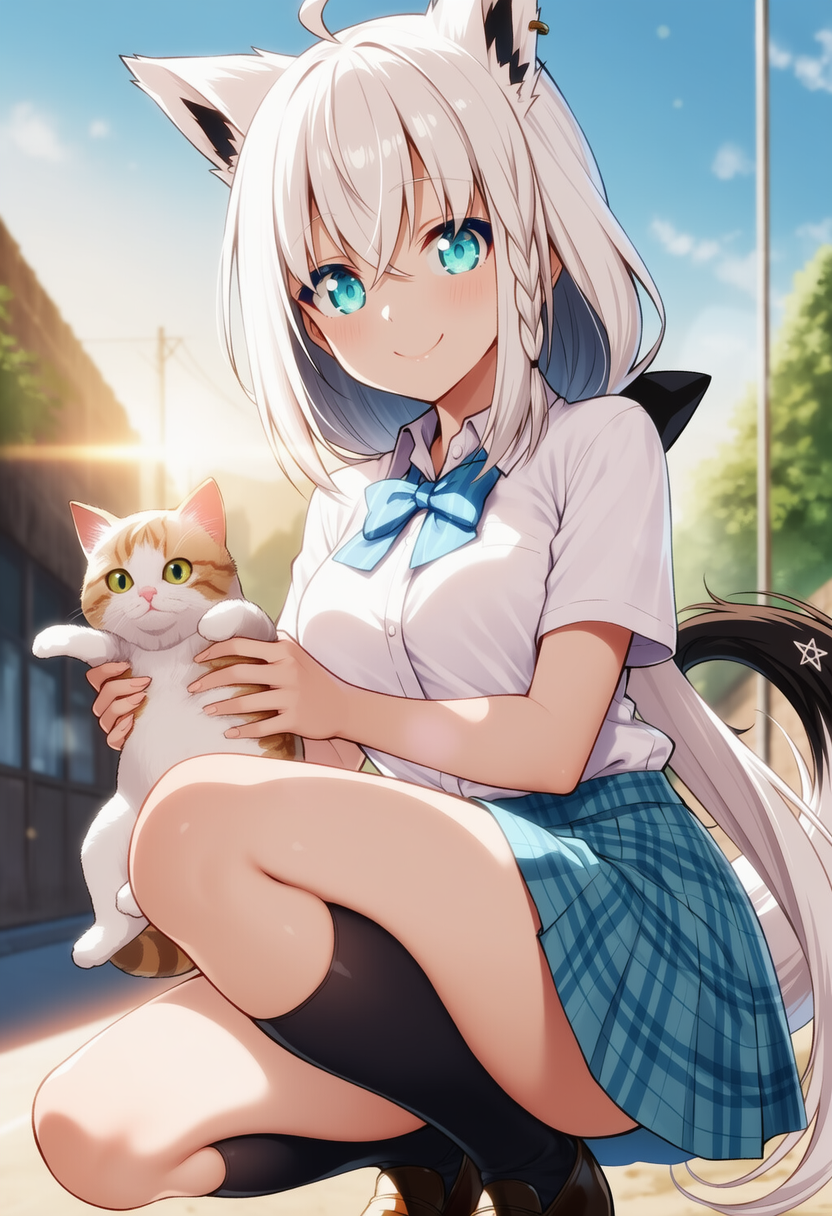 猫ちゃんかわいい♡（白上フブキ）
