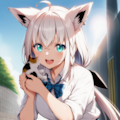 猫ちゃんかわいい♡（白上フブキ） 3枚目
