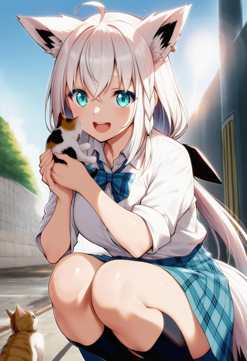 猫ちゃんかわいい♡（白上フブキ）