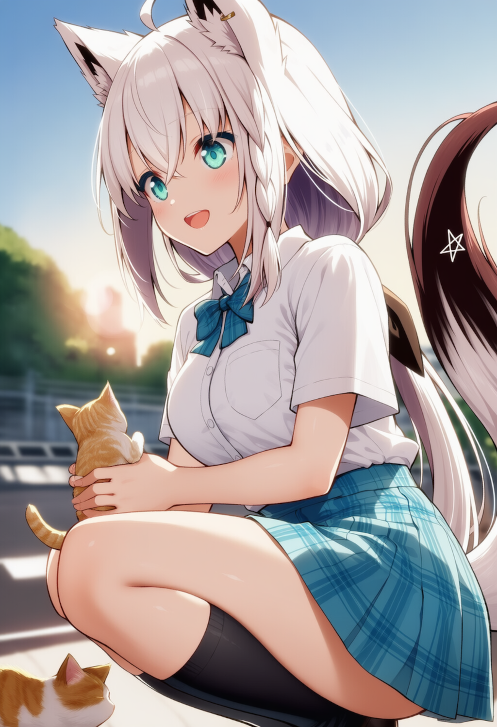 猫ちゃんかわいい♡（白上フブキ）