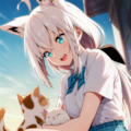 猫ちゃんかわいい♡（白上フブキ） 2枚目