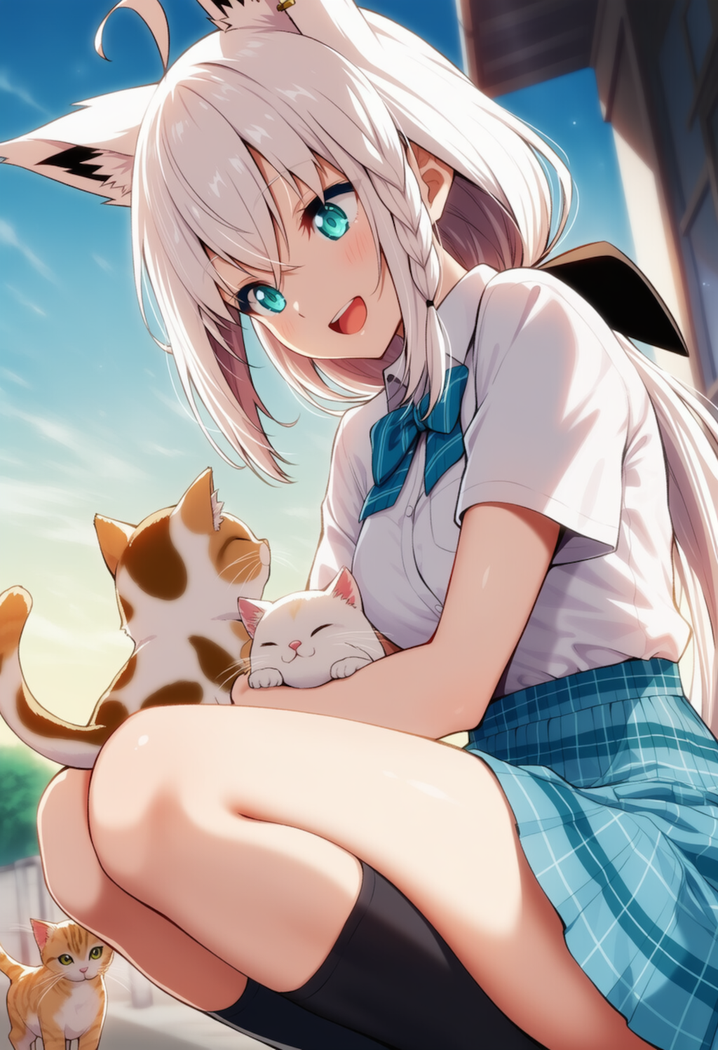 猫ちゃんかわいい♡（白上フブキ）