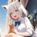 猫ちゃんかわいい♡（白上フブキ） 5枚目