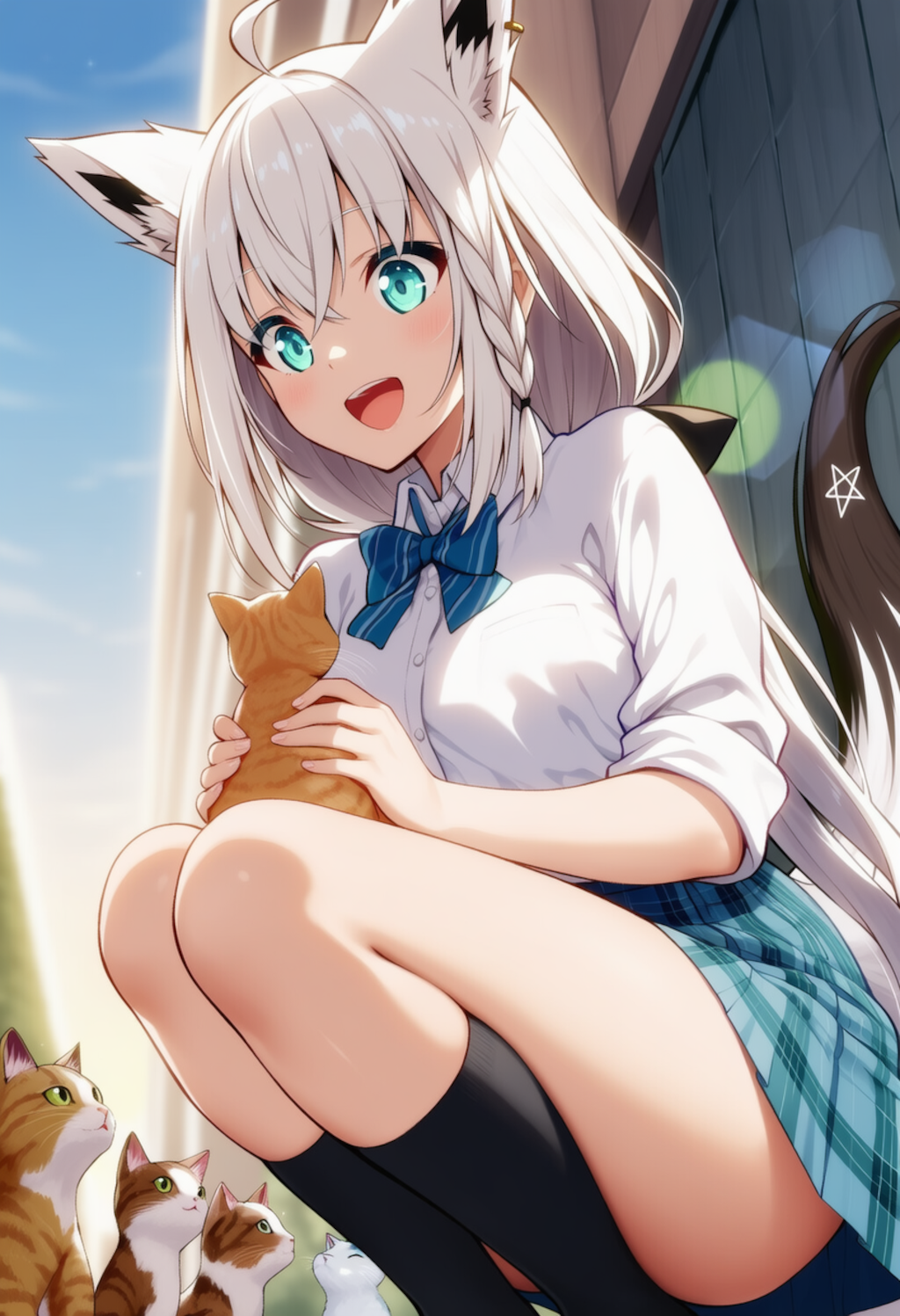 猫ちゃんかわいい♡（白上フブキ）
