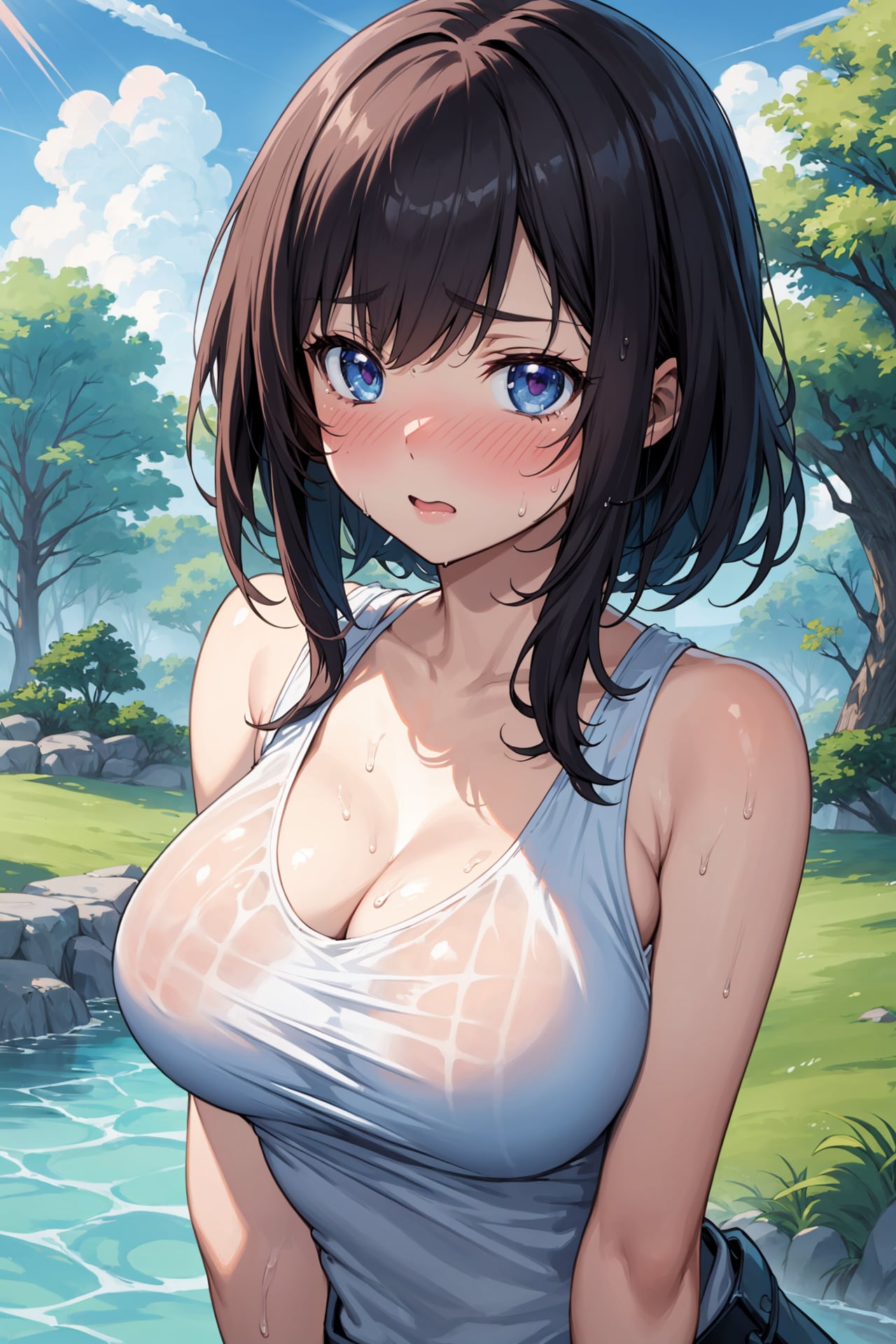 濡れ透けタンクトップ(21)