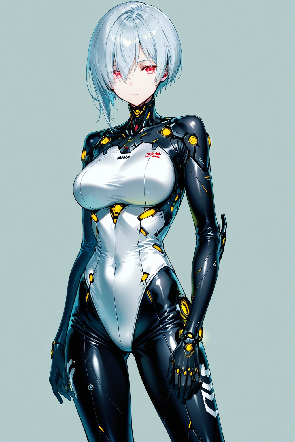 ピッチリしたボディスーツのサイボーグ淑女。《QILIN》
