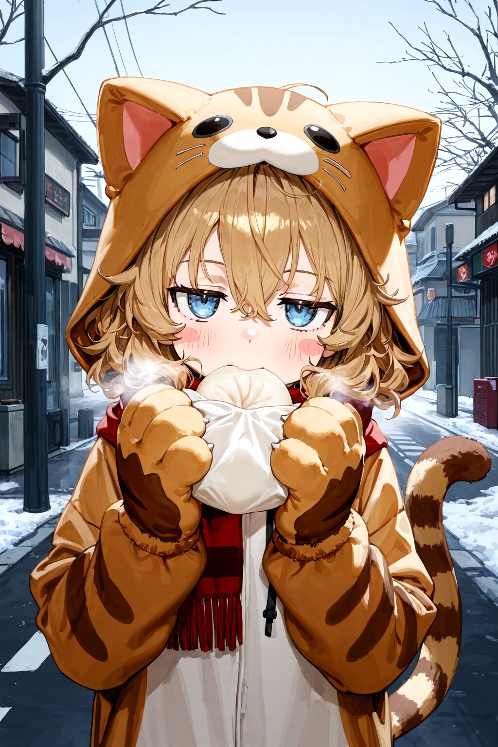 いや、寒いからって流石にその恰好で出歩くのは……。