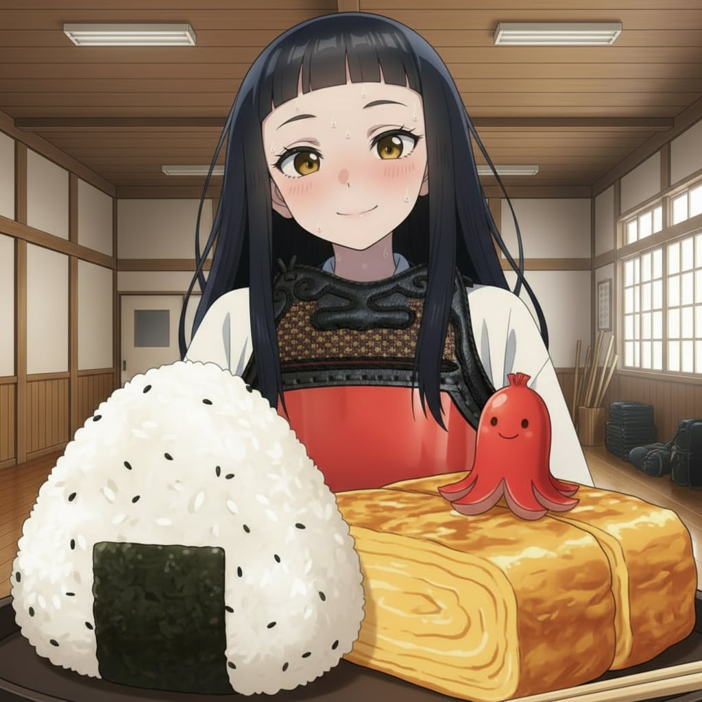剣道少女の昼飯