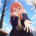雪で転んだ時に手を差し伸べる子 4枚目