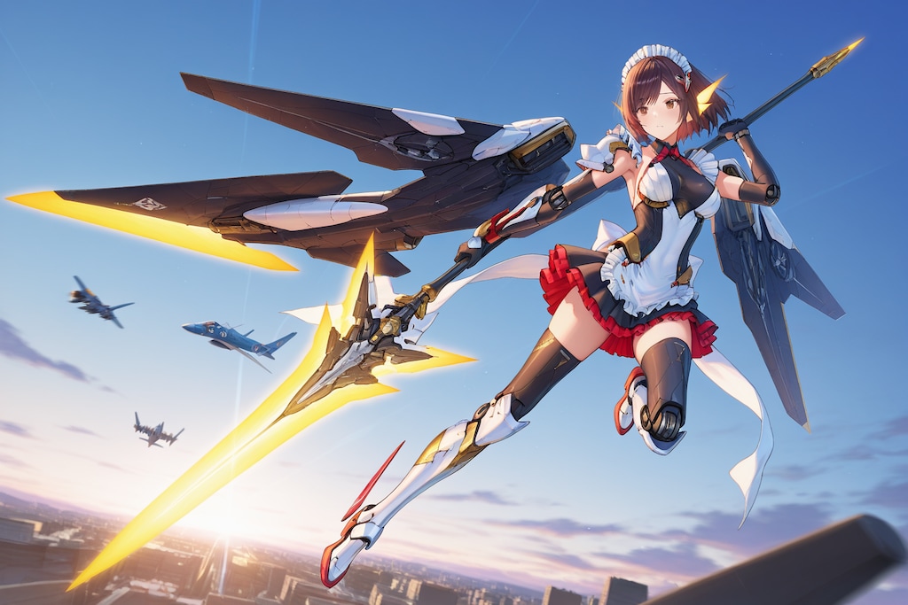 メイドメカ娘の空中戦