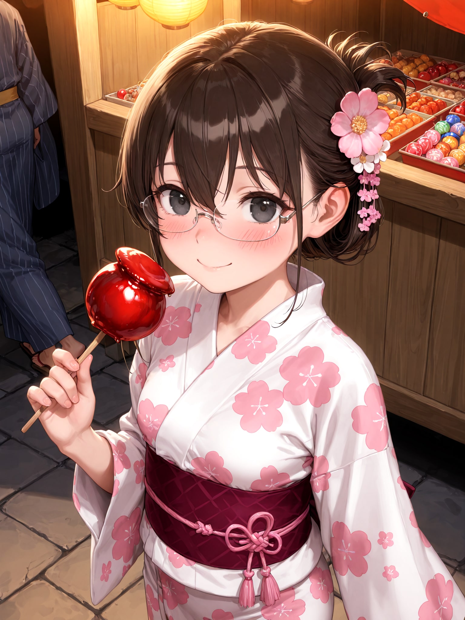 花火大会にて……