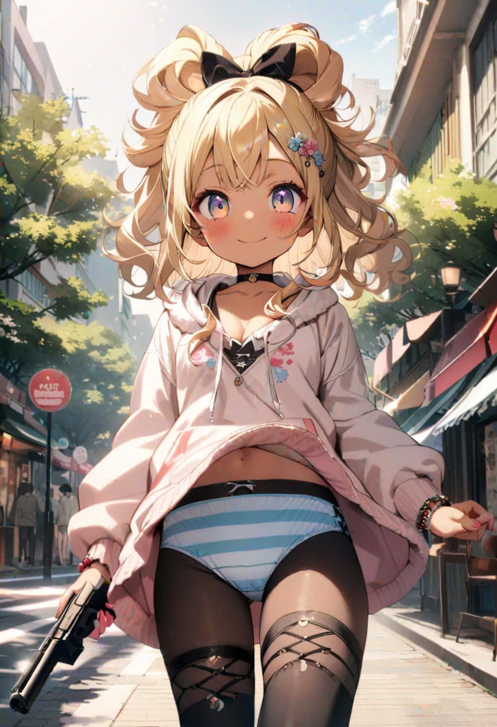 スカートの中を覗いたな♡
