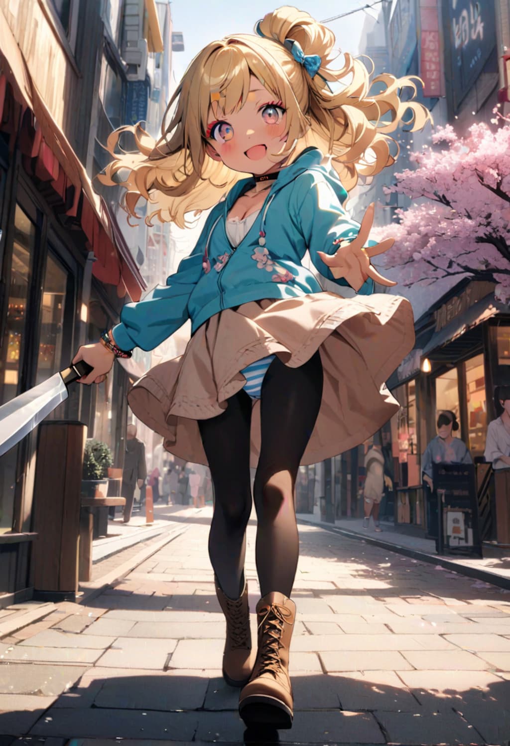 スカートの中を覗いたな♡