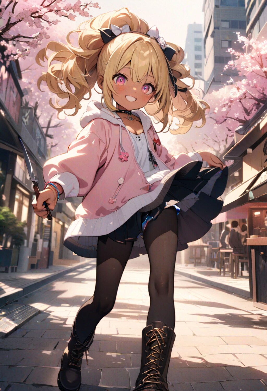 スカートの中を覗いたな♡