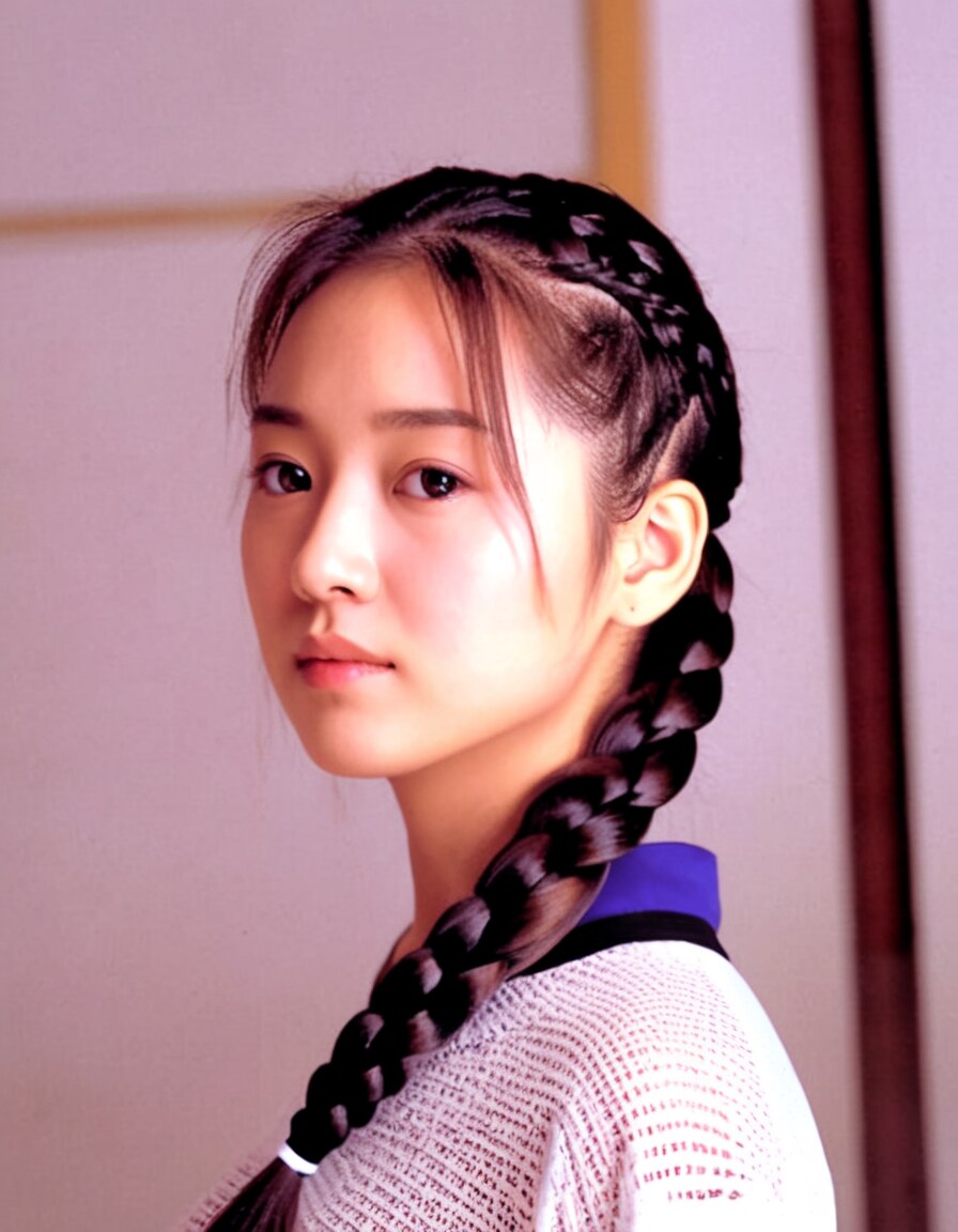 編んだポニーテール | の人気AIイラスト・グラビア