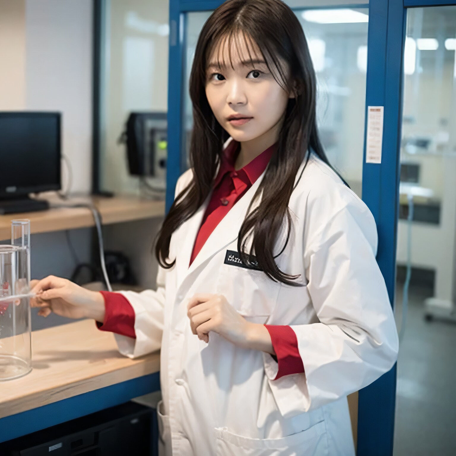 黒髪ロングで白衣の美女１３８ | の人気AIイラスト・グラビア