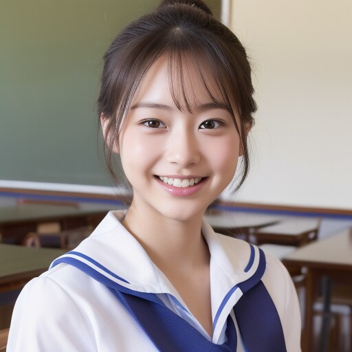 学生美女笑顔