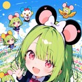 緑髪ちゃんと遊園地 2枚目