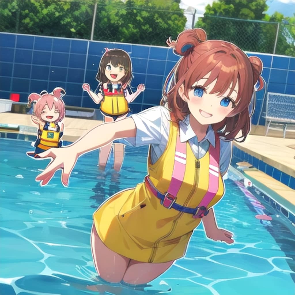 着衣水泳の授業