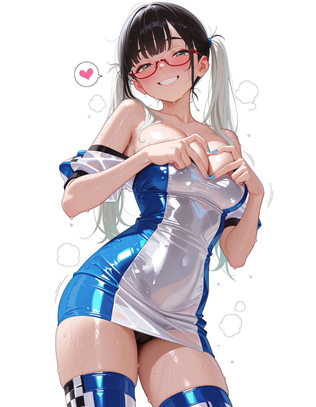 レースクイーンの娘♪…ハートサイン♡